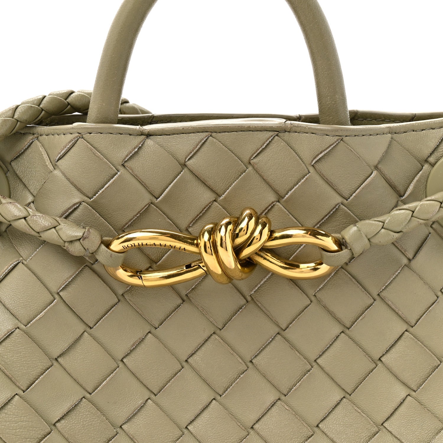 Bottega Veneta Nappa Intrecciato Small Andiamo Shoulder Bag Travertine 7 of 15