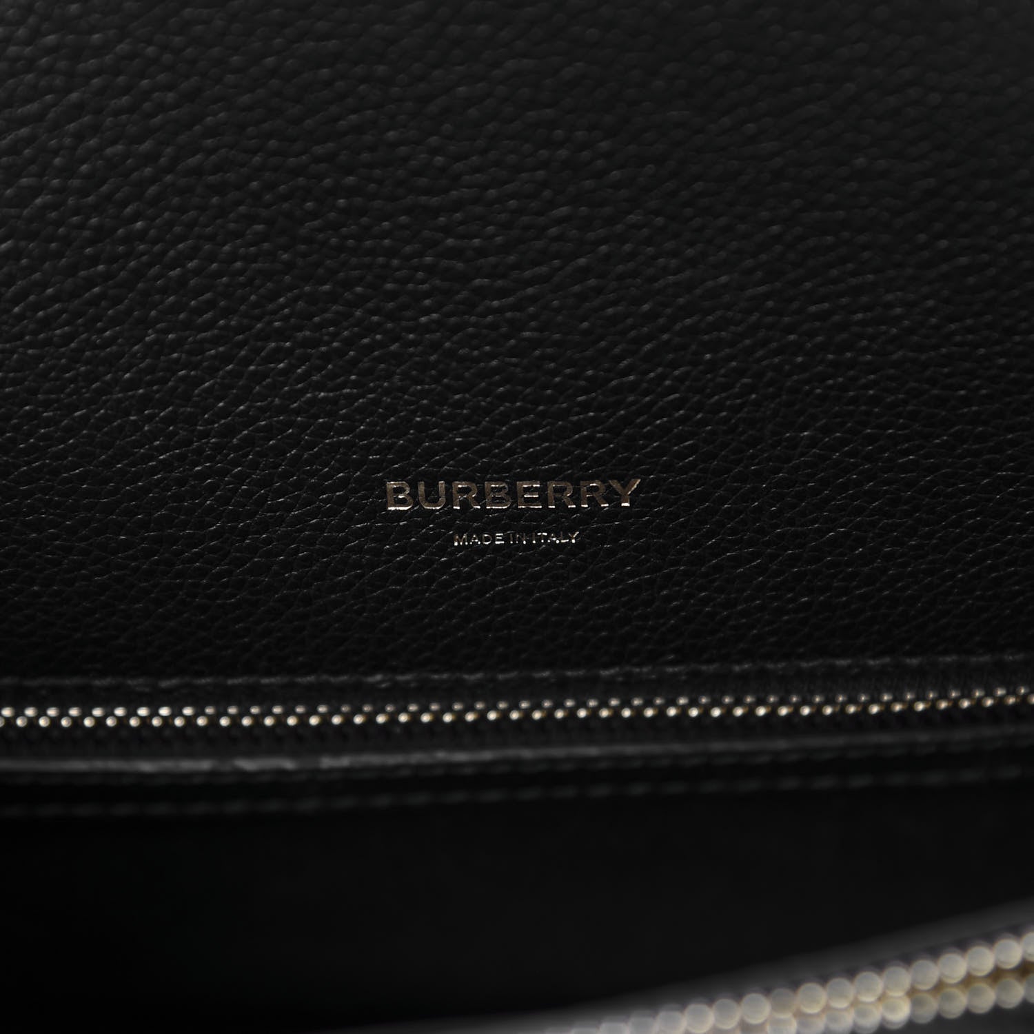 Burberry Grainy Calfskin Mini Two Handle Title Bag Black 8 of 9