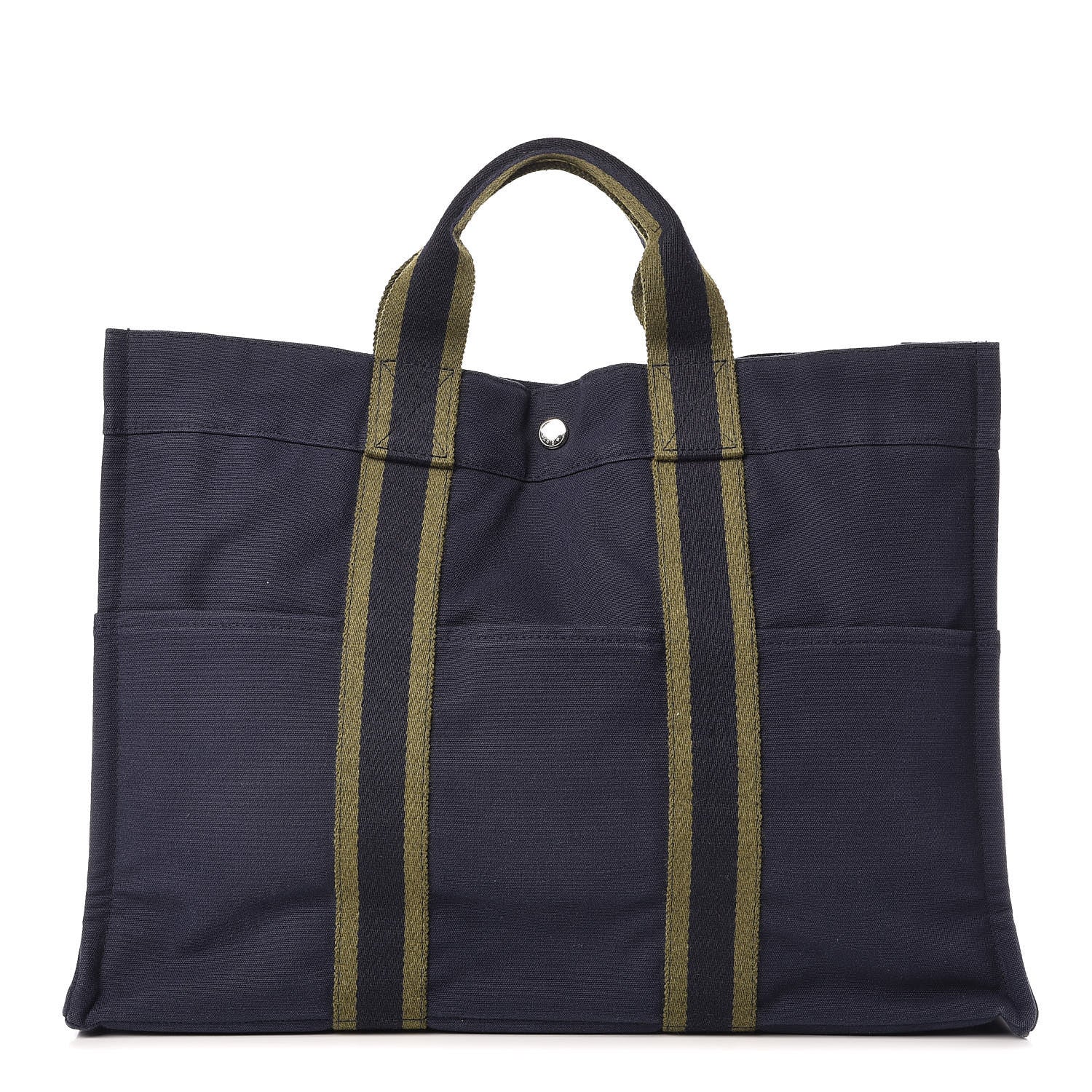 Hermes Canvas Fourre Tout MM Navy 1 of 17