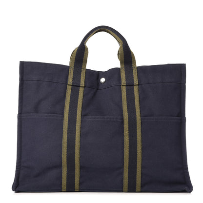 Hermes Canvas Fourre Tout MM Navy 1 of 17