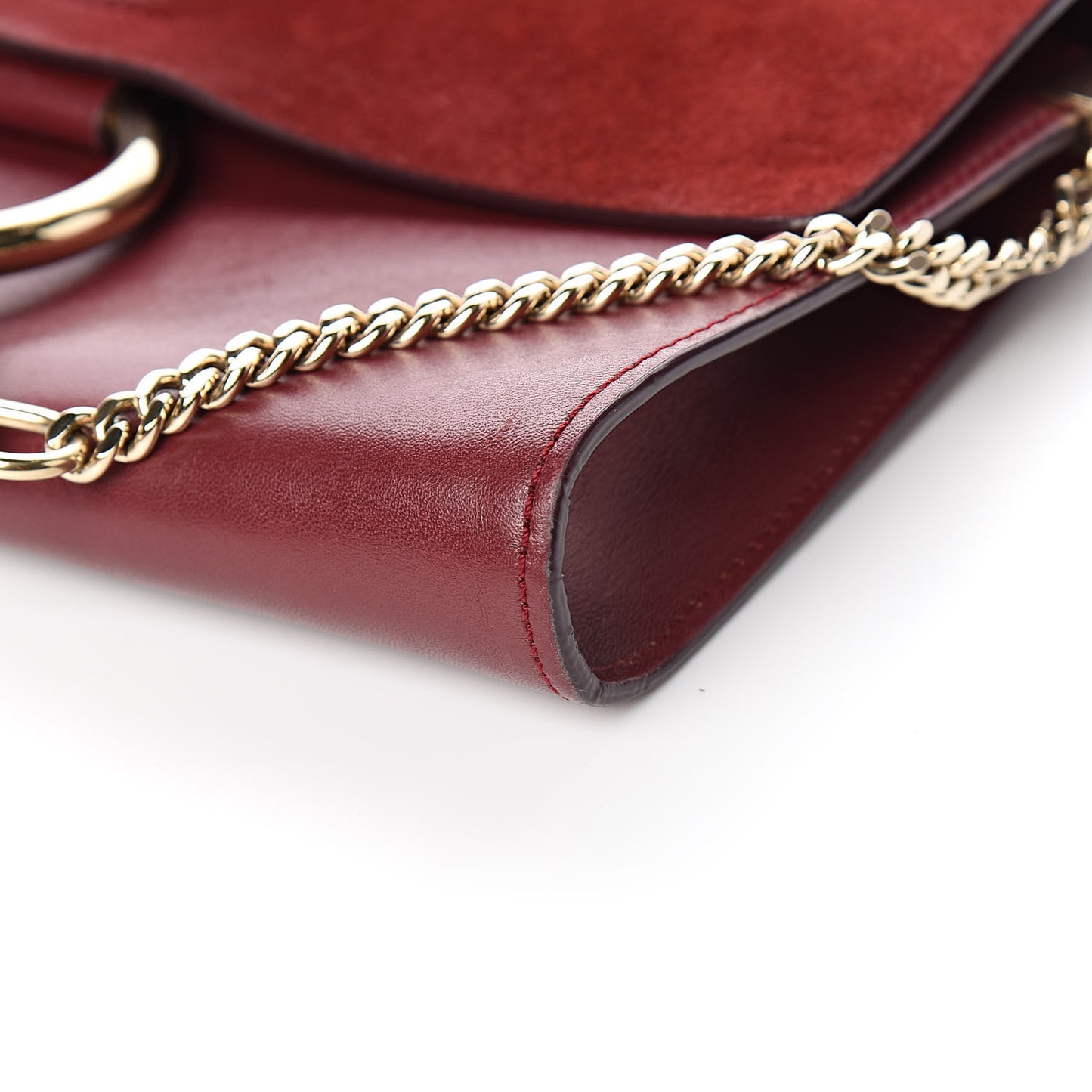 Suede Calfskin Faye Clutch Plum Purple