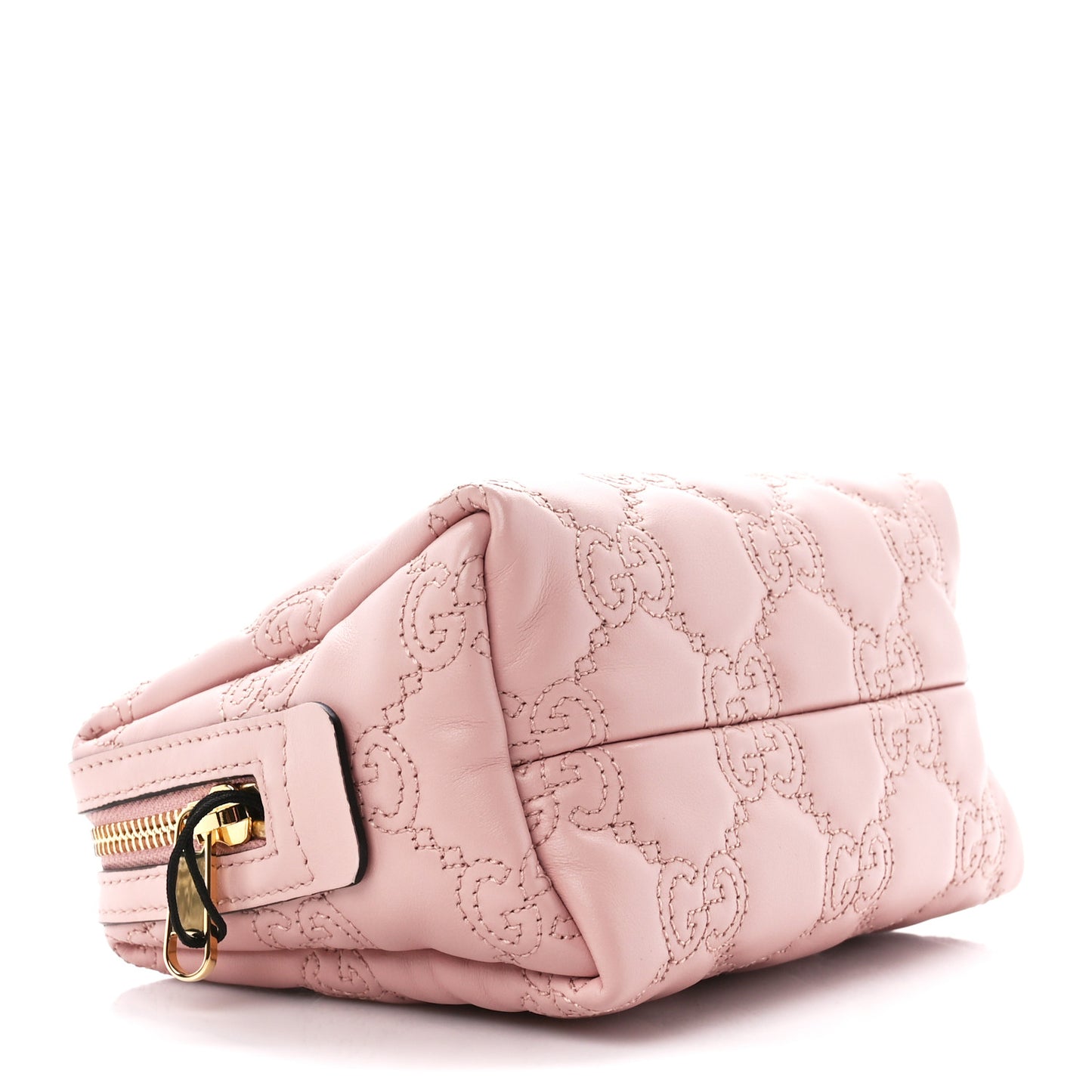 Calfskin GG Matelasse Beauty Case Perfect Pink