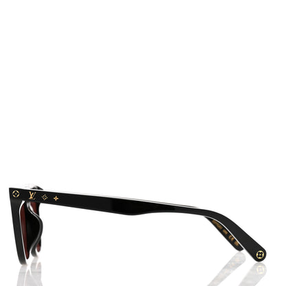 Louis Vuitton Acetate My Monogram Fame Rectangle Sunglasses Z2152U Black 3 of 8