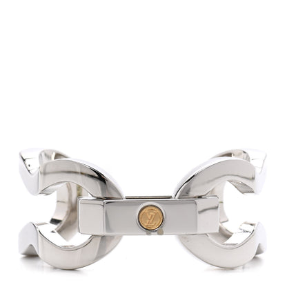 Louis Vuitton Metal Cuff Bracelet Silver Gold 1 of 4