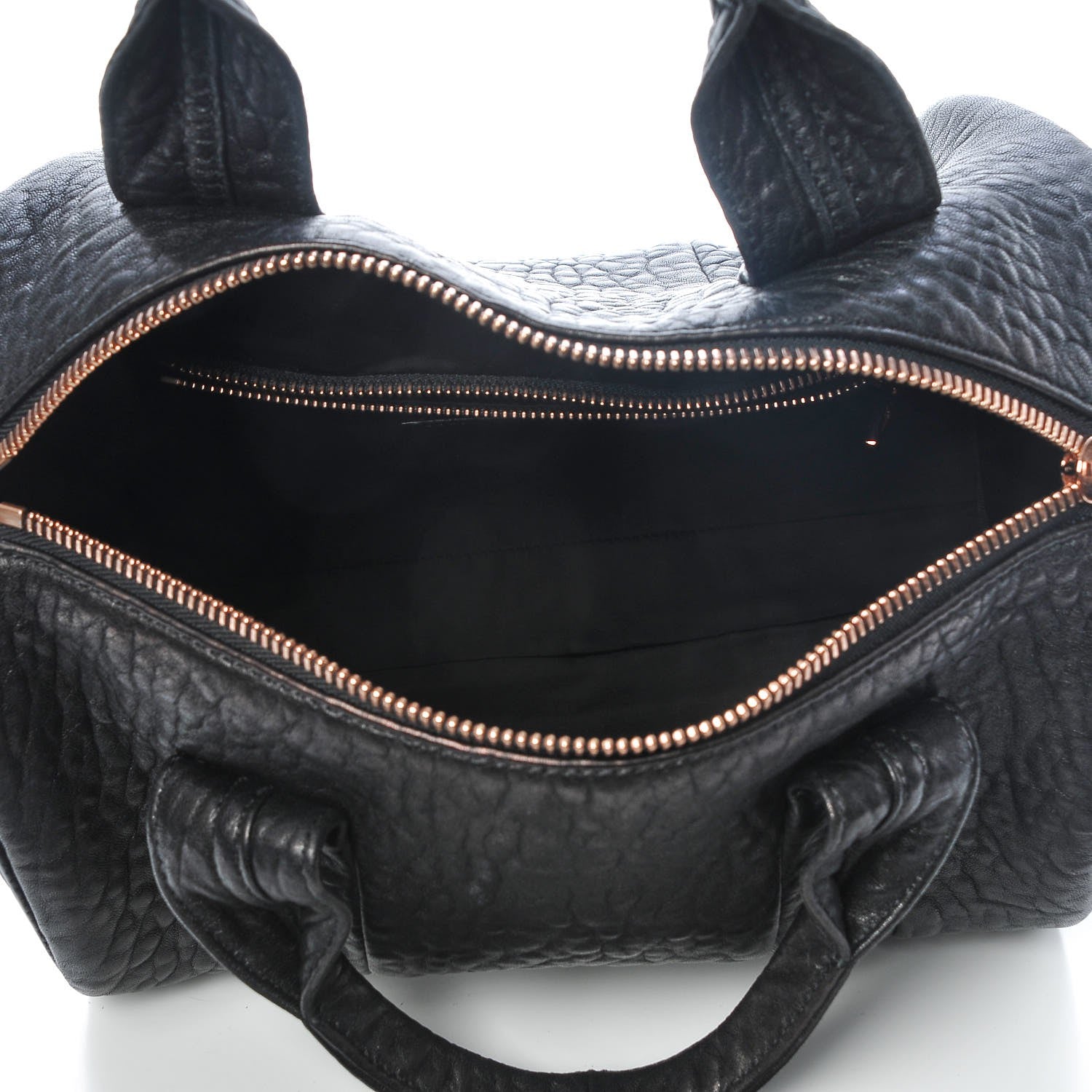 Alexander Wang Pebbled Lambskin Rocco Black Rose Gold Hardware 6 of 7