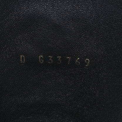 Chanel Calfskin Quilted Lace Up Combat Boots 39 Black 9 of 12