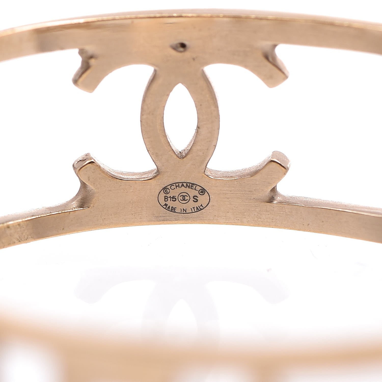 Chanel Logo Cuff Bracelet Gold 4 of 4