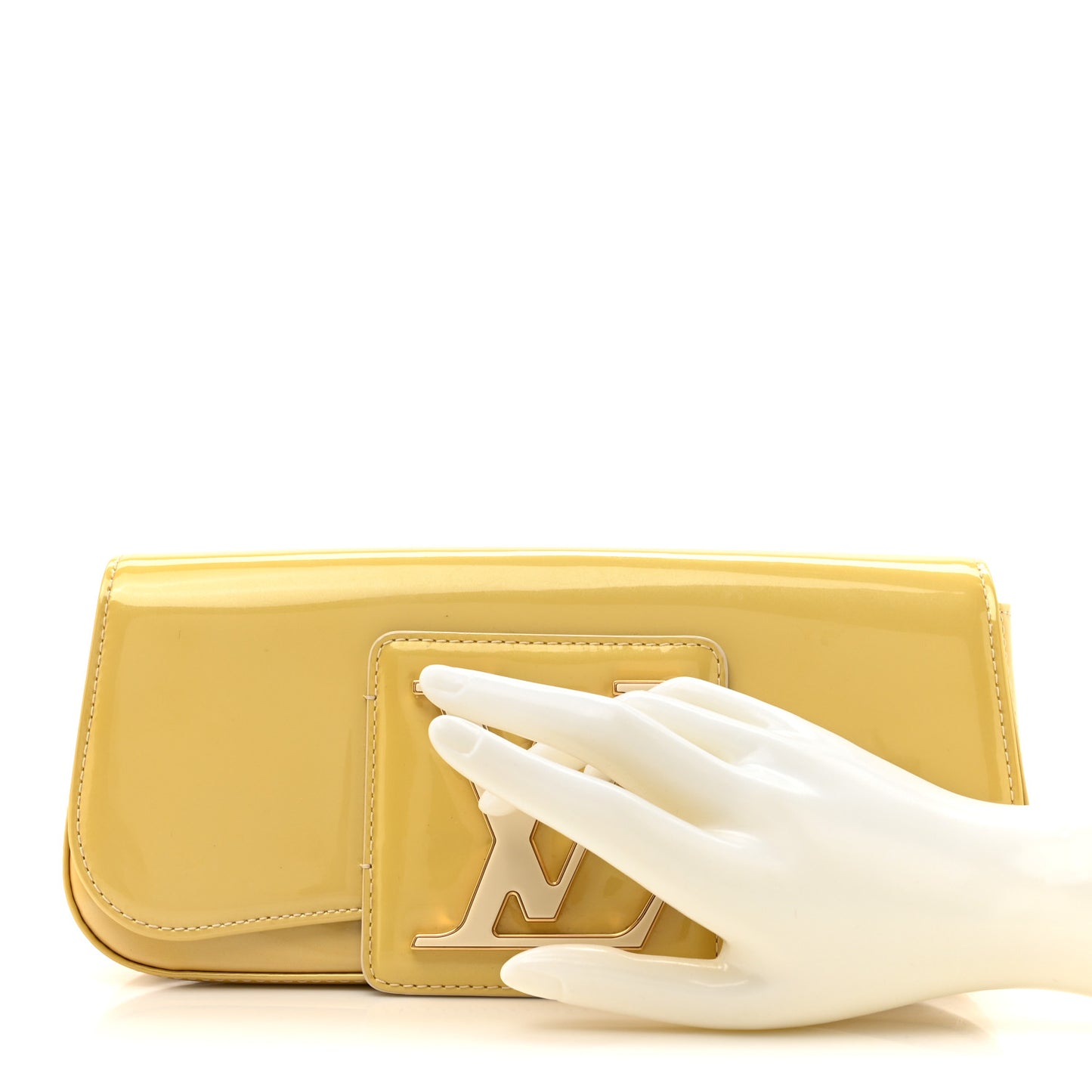 Patent Sobe Clutch Blanc Corail