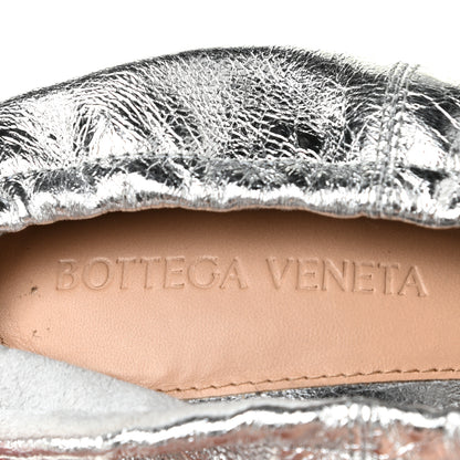 Bottega Veneta Metallic Crushed Nappa Glitter Plexiglass Almond Pumps 38.5 Silver 9 of 10