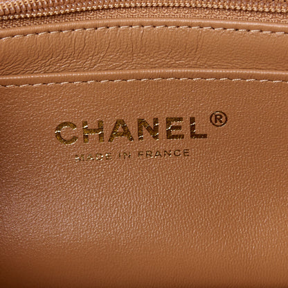 Chanel Lambskin Quilted Bi-Color Mini Top Handle Rectangular Flap Ecru Dark Beige 7 of 12