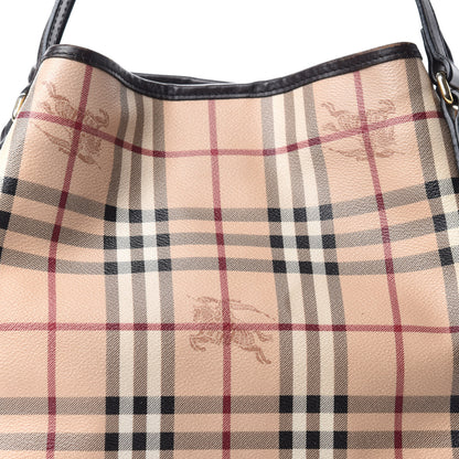 Burberry Haymarket Check Large Canterbury Tote Chocolate 16 of 16