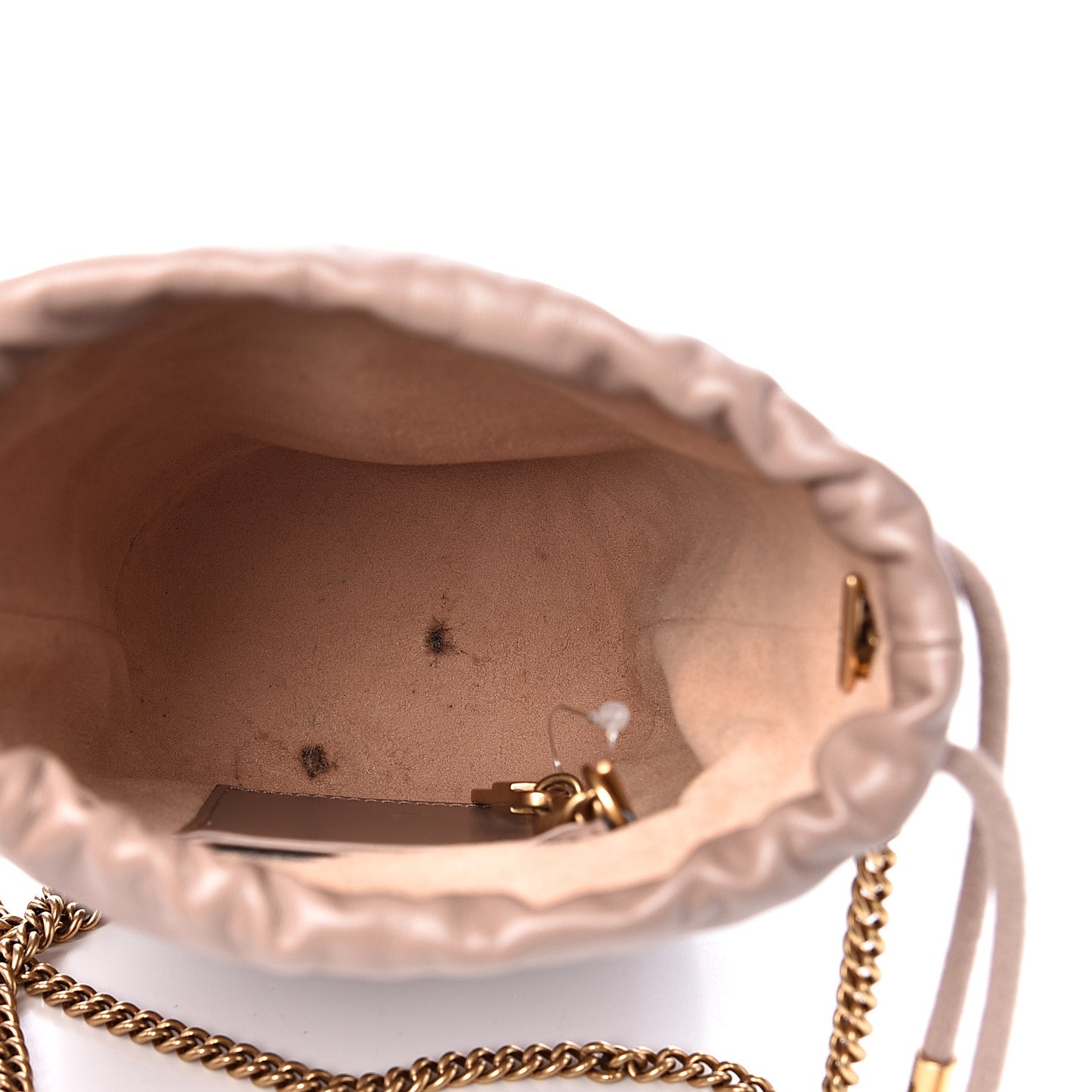 Calfskin Matelasse Mini GG Marmont 2.0 Bucket Bag Porcelain Rose