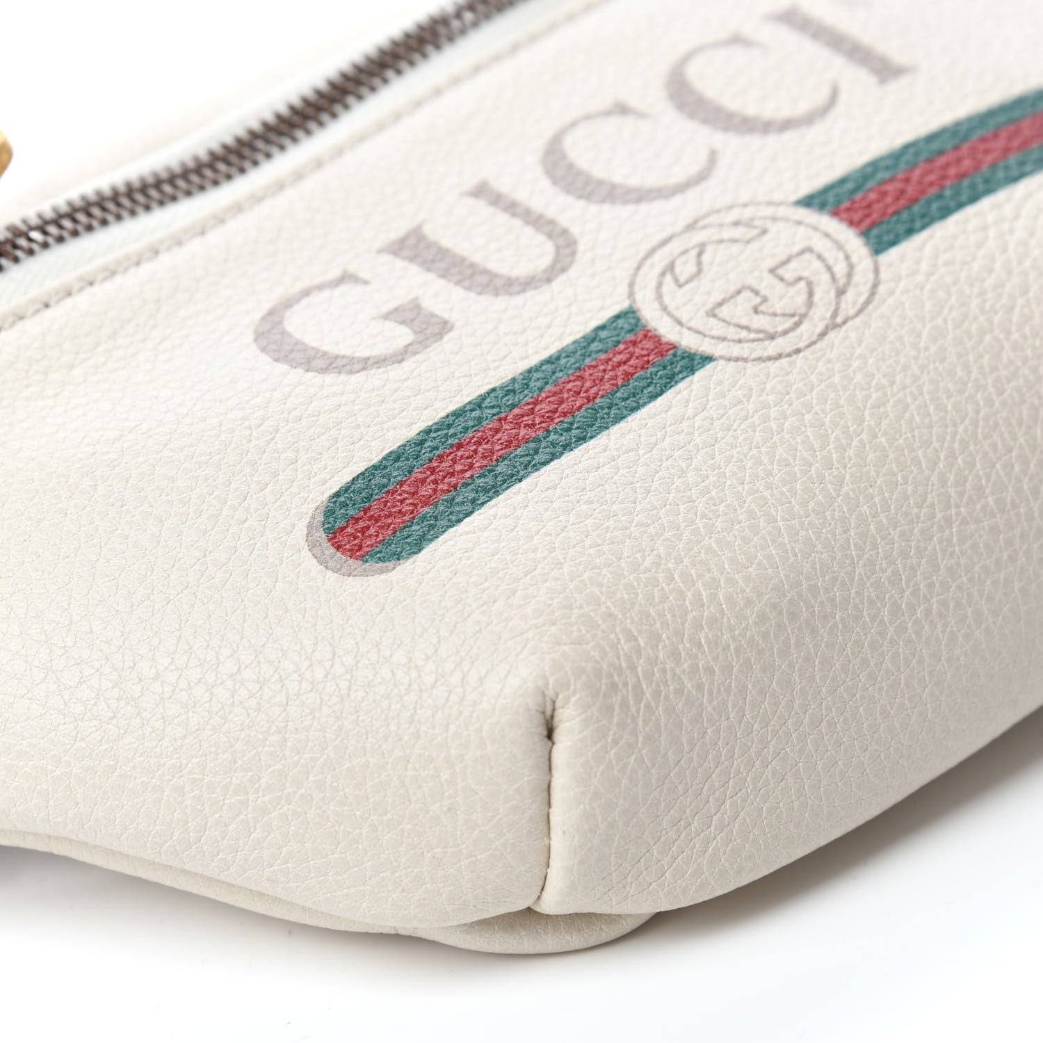 Gucci Grained Calfskin Small Logo Belt Bag White 6 of 10