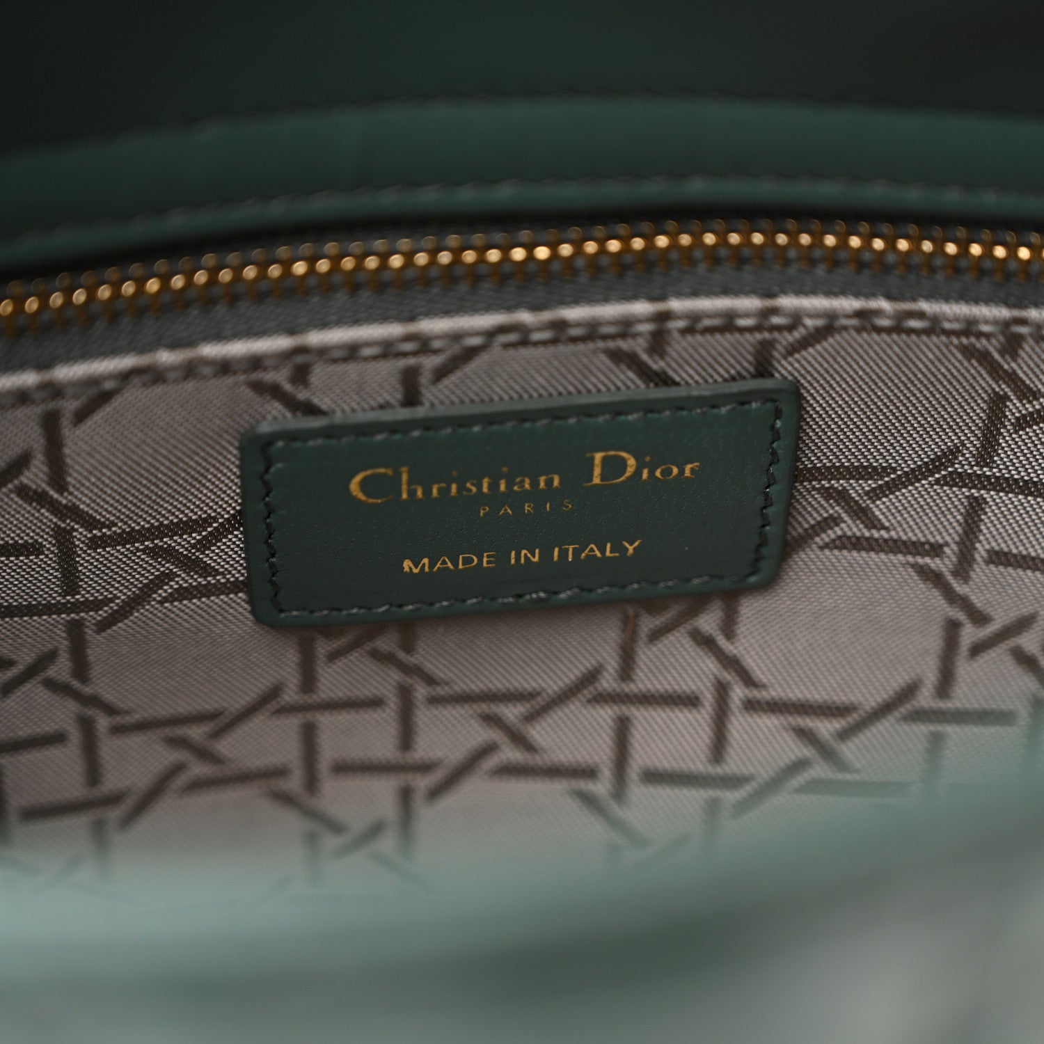 Christian Dior Lambskin Cannage Small My ABCDior Lady Dior Army Green 9 of 10