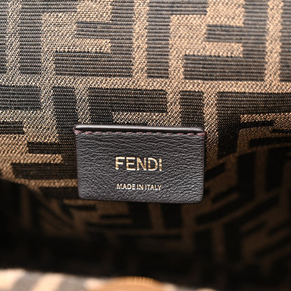 Fendi Denim Karligraphy Embroidered Medium Fendi First Blue 6 of 10