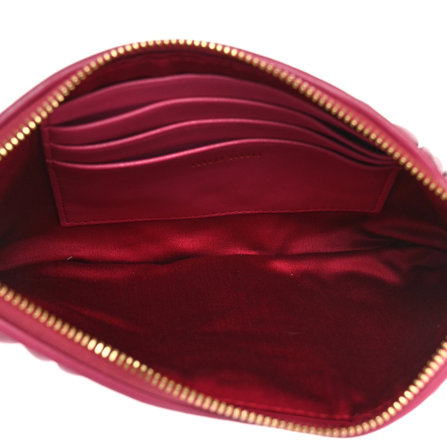 Miu Miu Nappa Matelasse Lux Pouch Fuxia 5 of 8