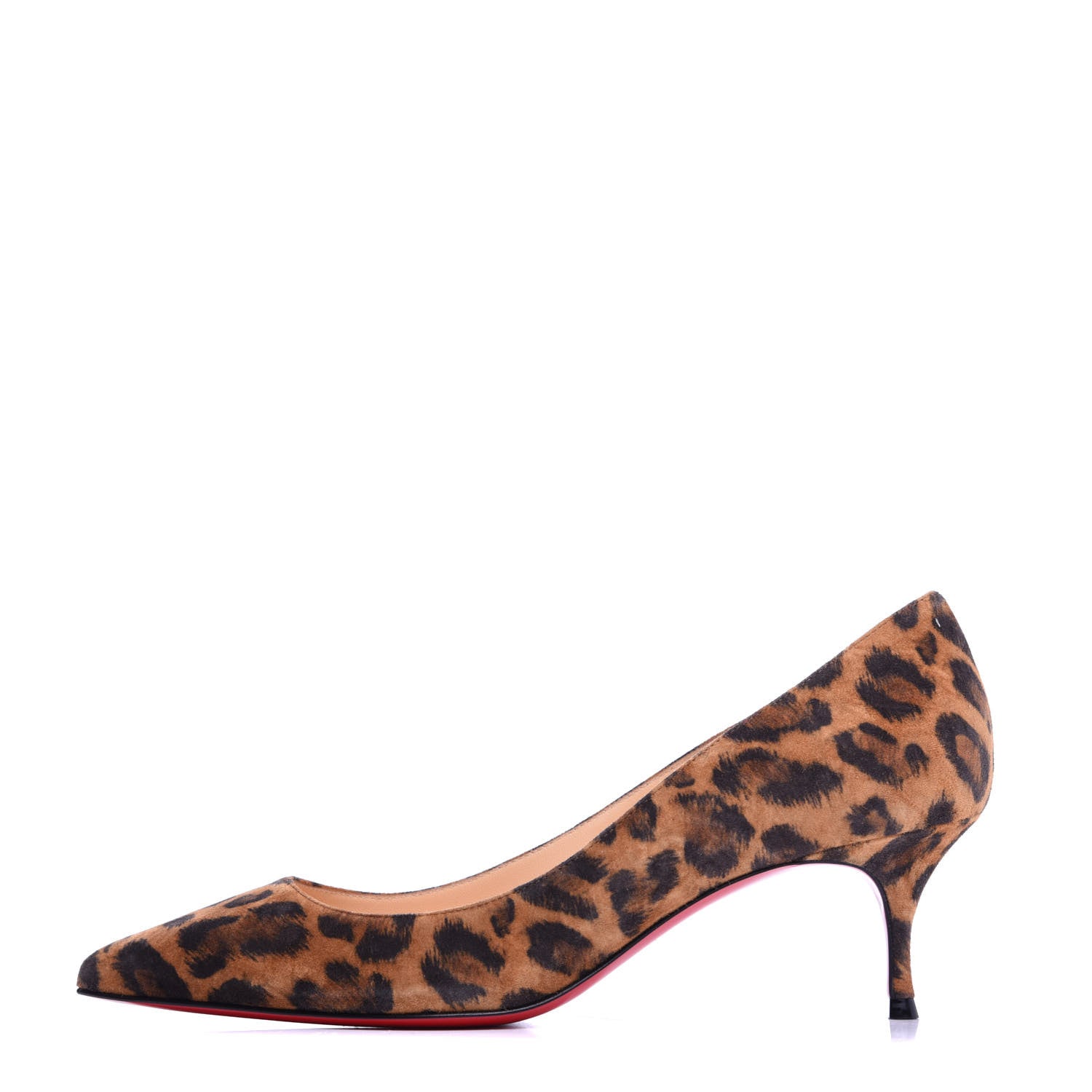 Christian Louboutin Veau Velours Leopard Kate 55 Pumps 37.5 Caramel 1 of 10