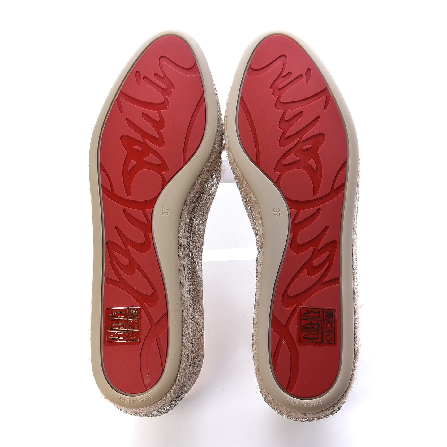 Glitter Aliochette Espadrilles 37 Gold