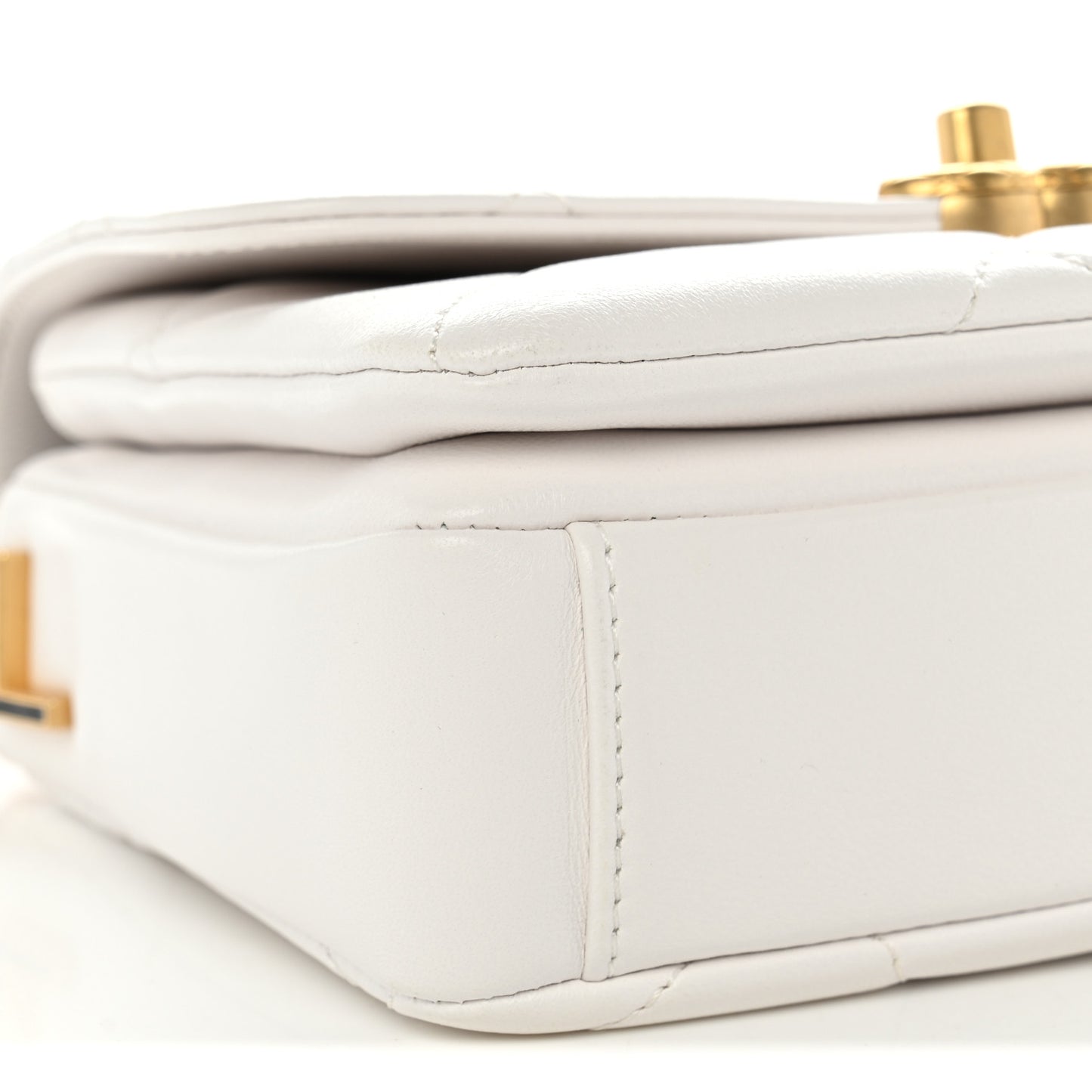 Caviar Quilted Mini CC You Flap White