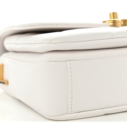 Chanel Caviar Quilted Mini CC You Flap White 9 of 10