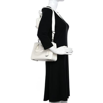 Prada Saffiano Lux Micro Galleria Shoulder Bag White 2 of 10