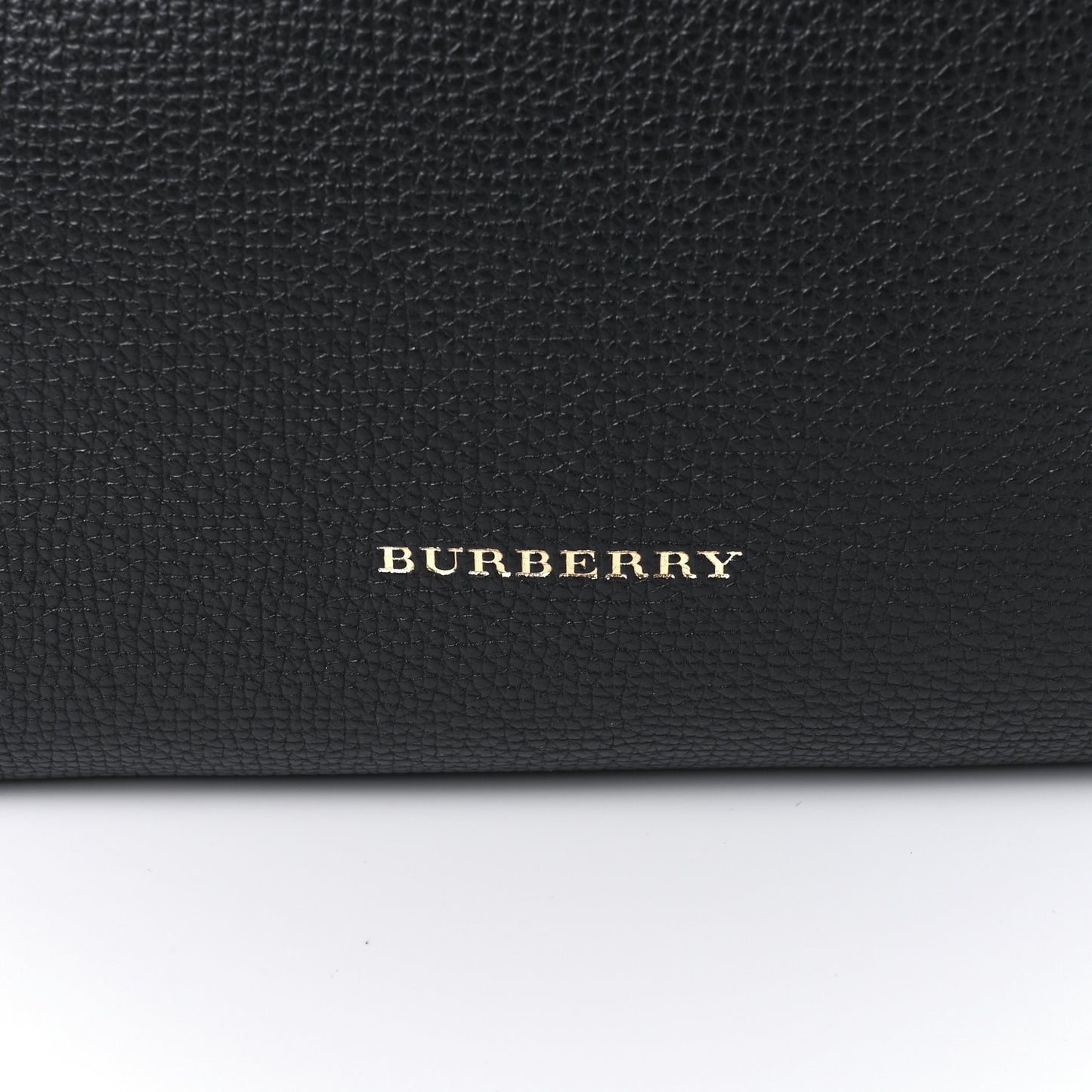 Grainy Calfskin House Check Small Canterbury Tote Black