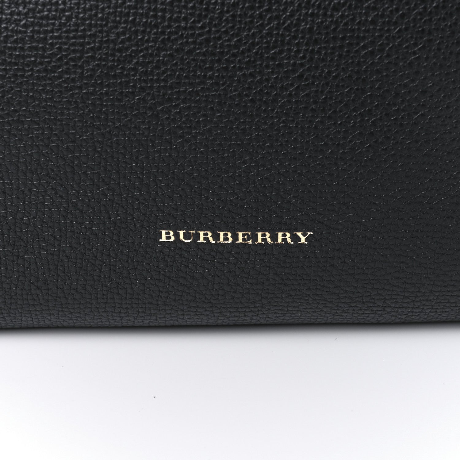 Burberry Grainy Calfskin House Check Small Canterbury Tote Black 8 of 10