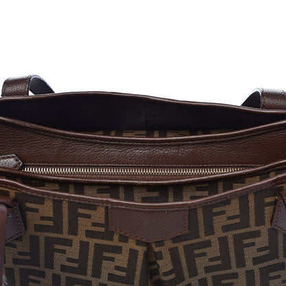 Fendi Zucca Vitello Artic Grande Shopping Tote Tobacco Castagna 15 of 16