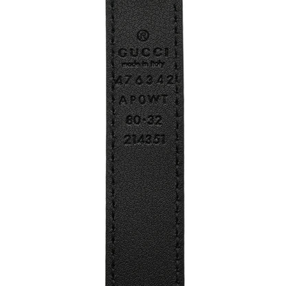 Gucci Moon Calfskin Pearl Double G 20mm Belt 80 32 Black Cream 3 of 6
