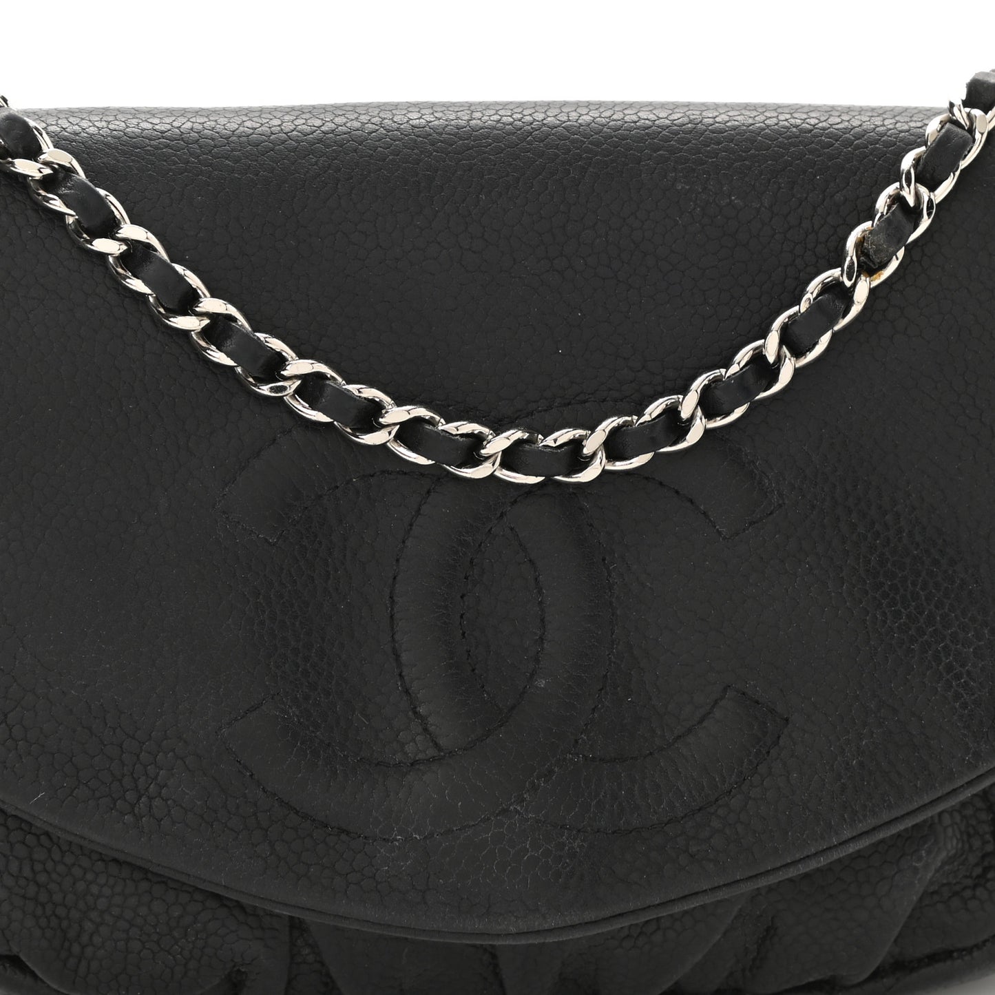 Caviar Half Moon Wallet On Chain WOC Black