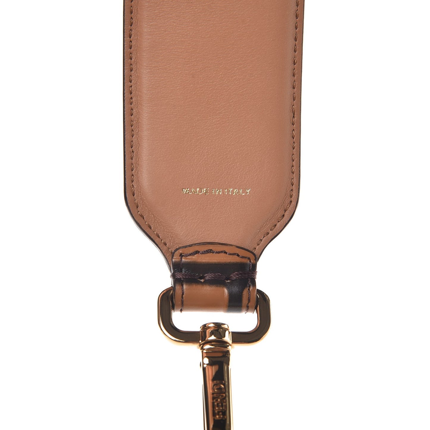 Calfskin FF 1974 Embossed Mini Strap You Tobacco Black