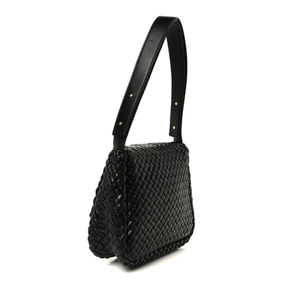 Bottega Veneta Nappa Intrecciato Small Cobble Messenger Bag Black 3 of 12