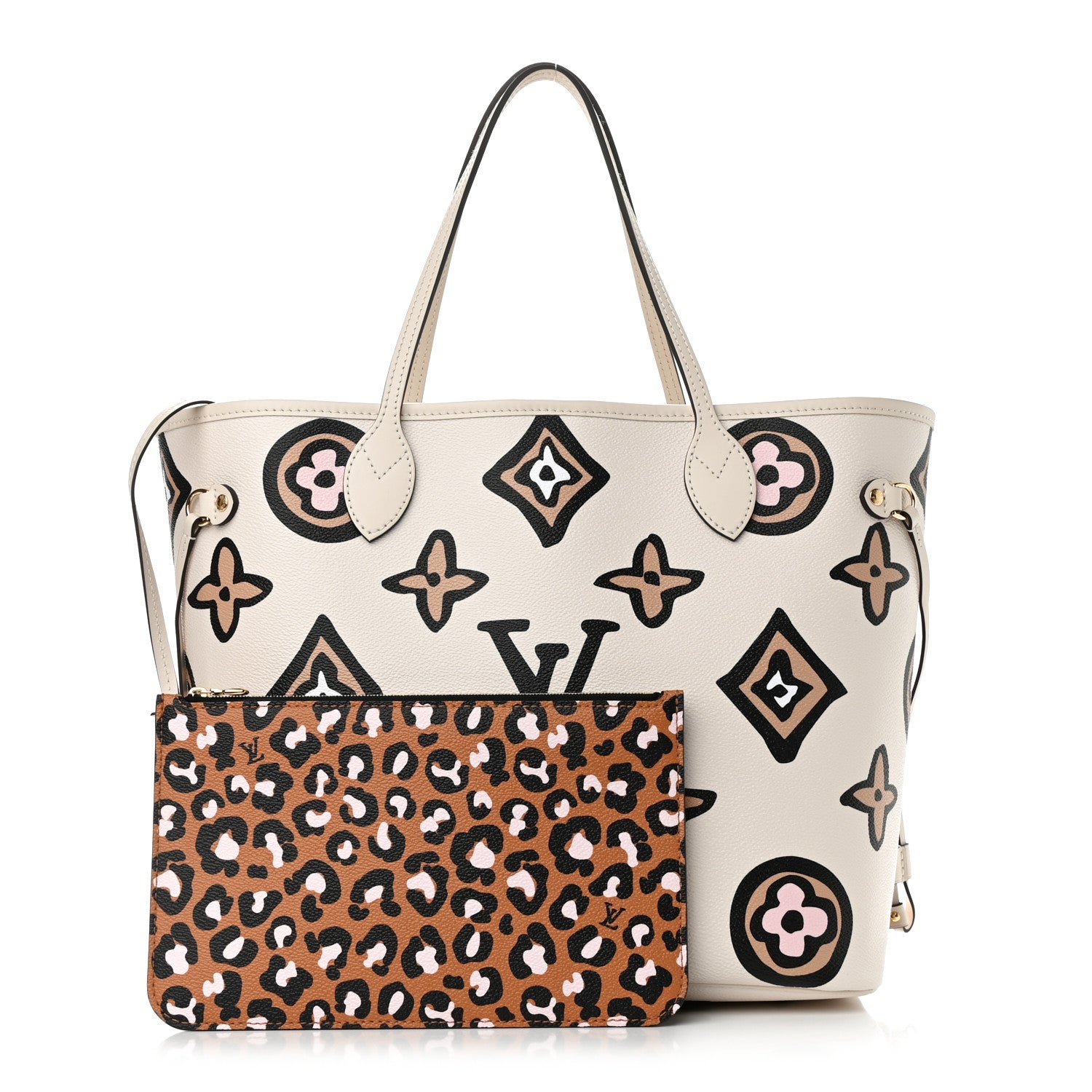 Louis Vuitton Monogram Giant Wild At Heart Neverfull MM Creme 1 of 10