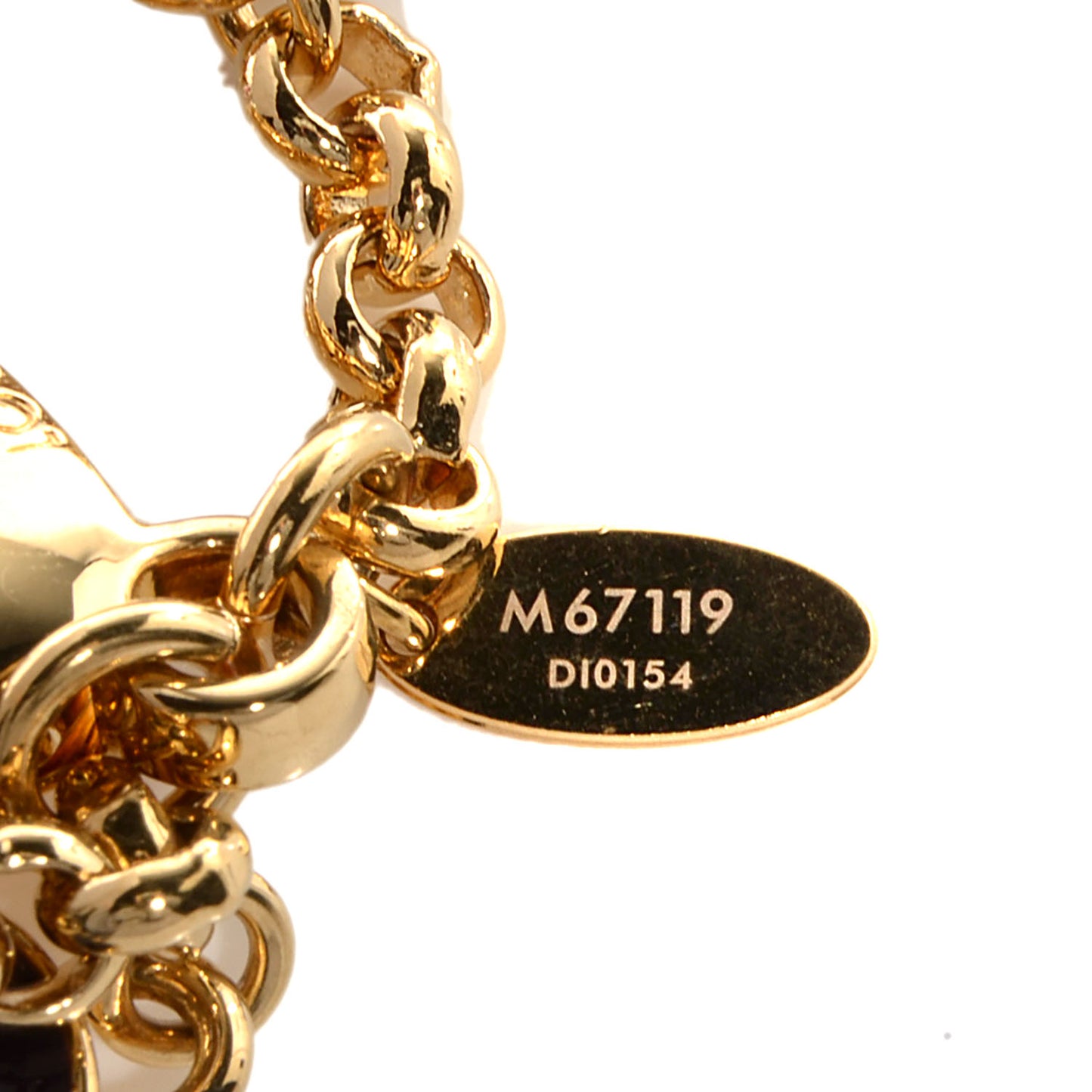 Fleur De Monogram Bag Charm Dore