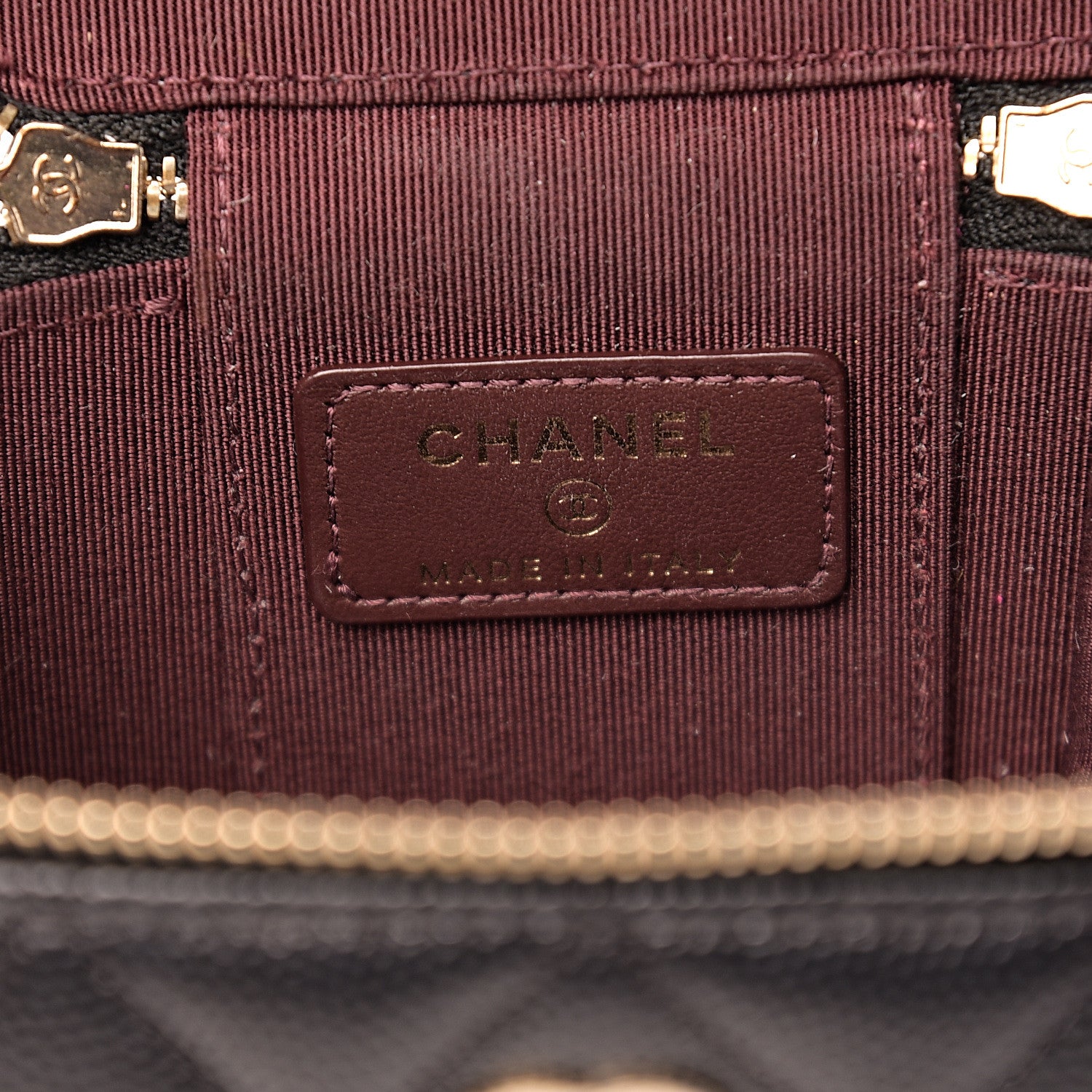 Chanel Caviar Quilted Mini Vanity Case With Chain Black 5 of 9