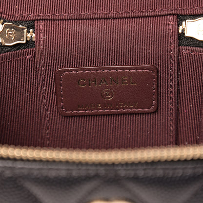 Chanel Caviar Quilted Mini Vanity Case With Chain Black 5 of 9