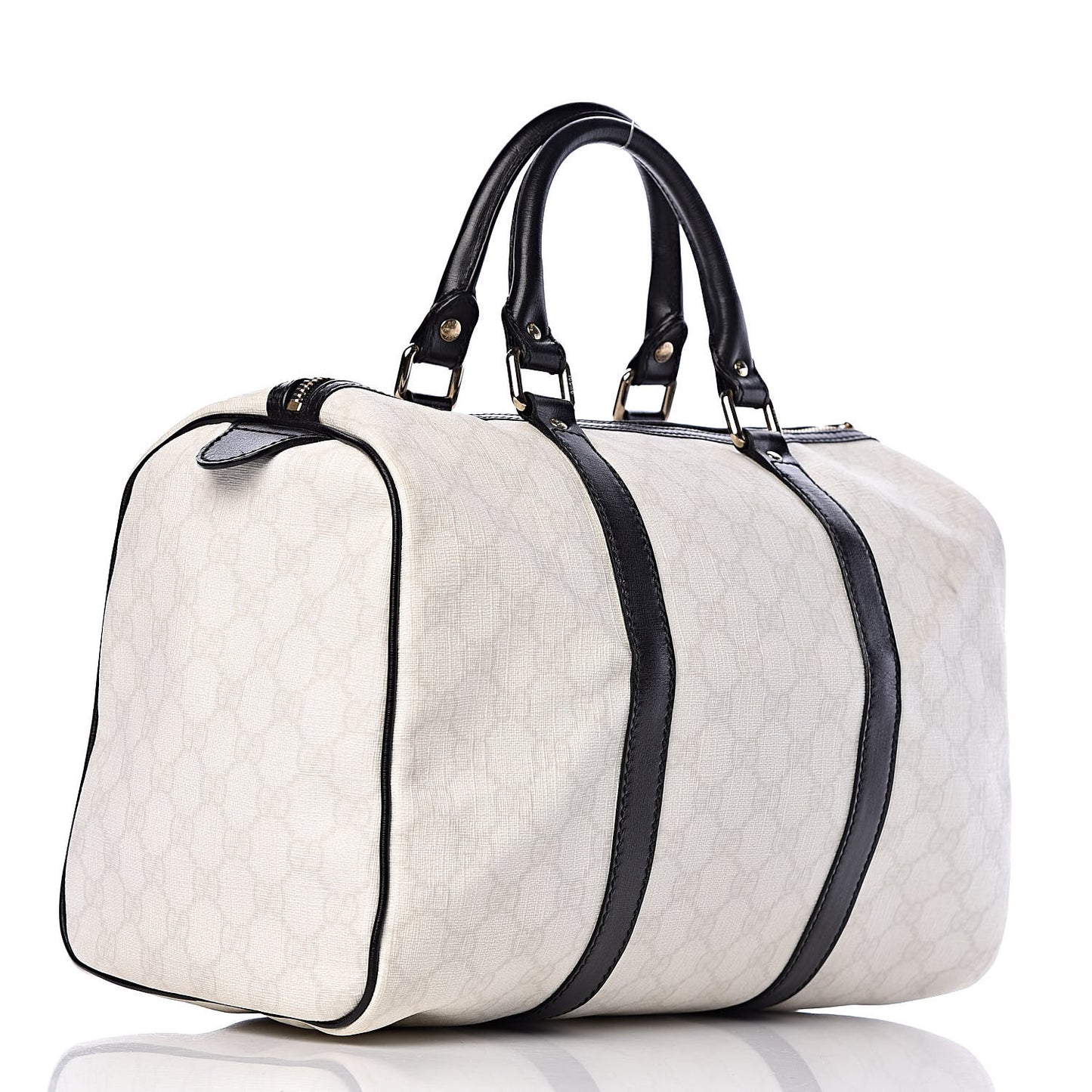 GG Plus Monogram Medium Joy Boston White Black