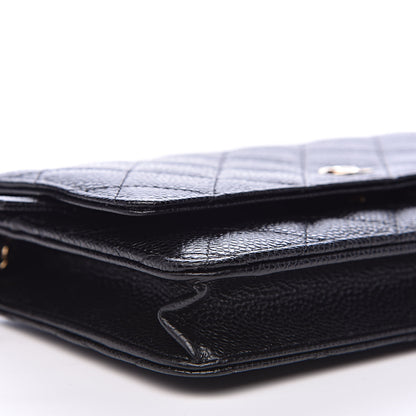 Chanel Caviar Quilted Wallet On Chain WOC Black 9 of 11