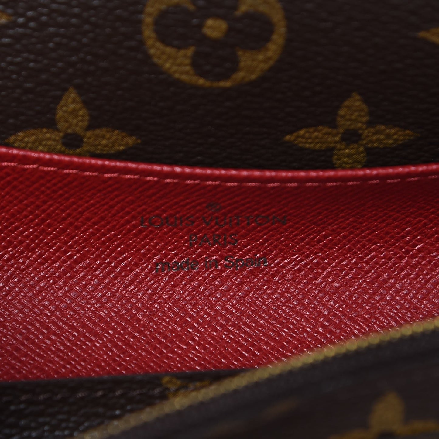 Monogram Emilie Wallet Red