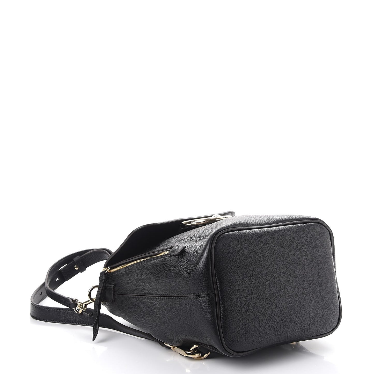 Suede Calfskin Small Faye Backpack Black