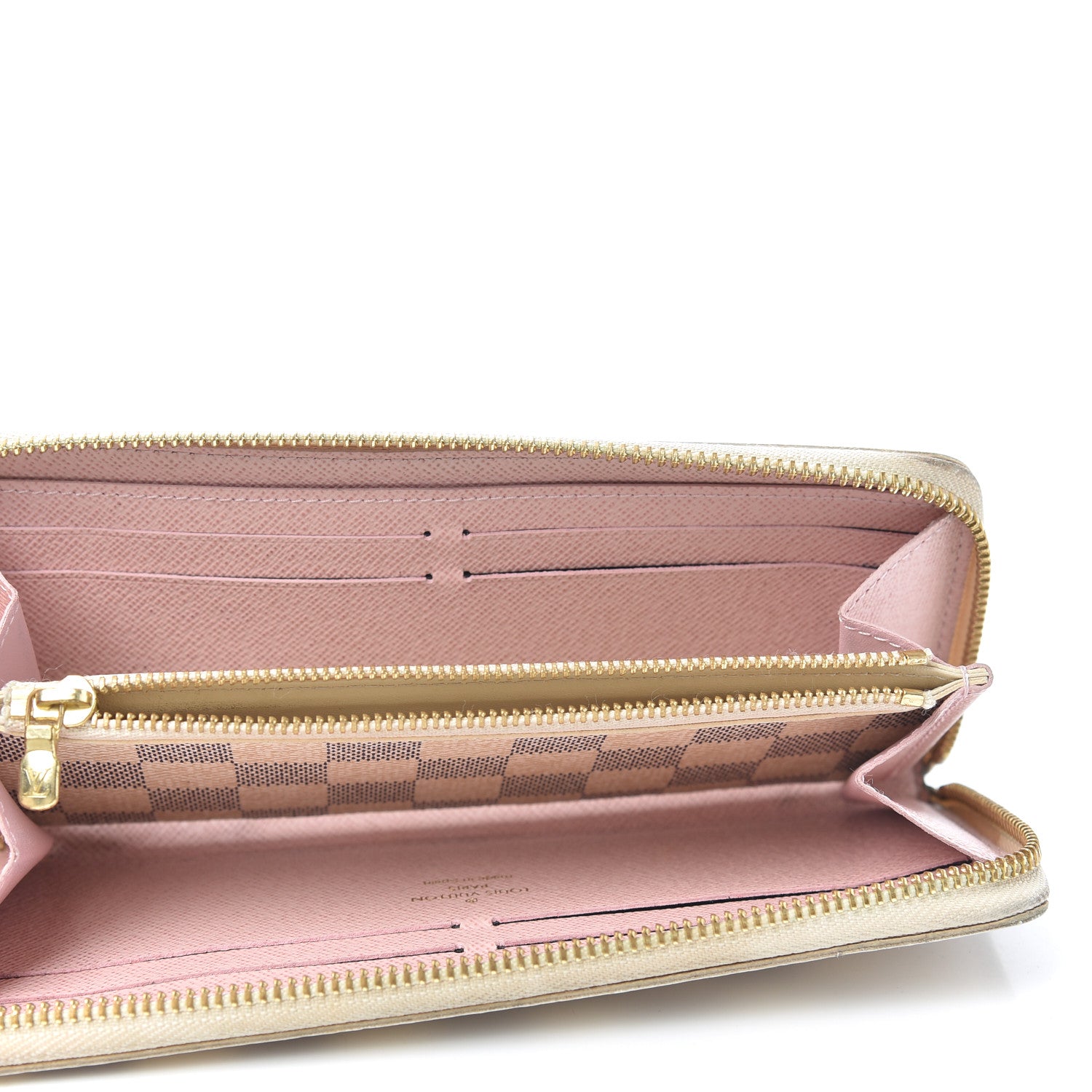 Louis Vuitton Damier Azur Clemence Wallet Rose Ballerine 5 of 16