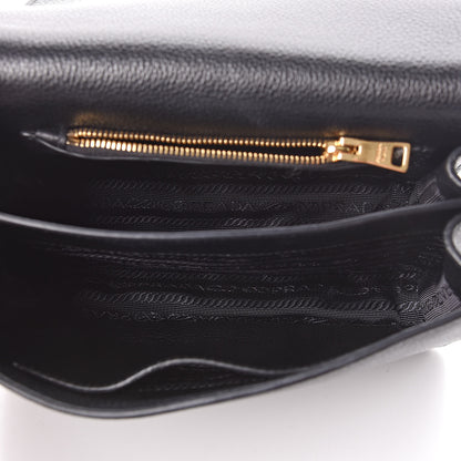 Prada Vitello Daino Flap Crossbody Black 7 of 11