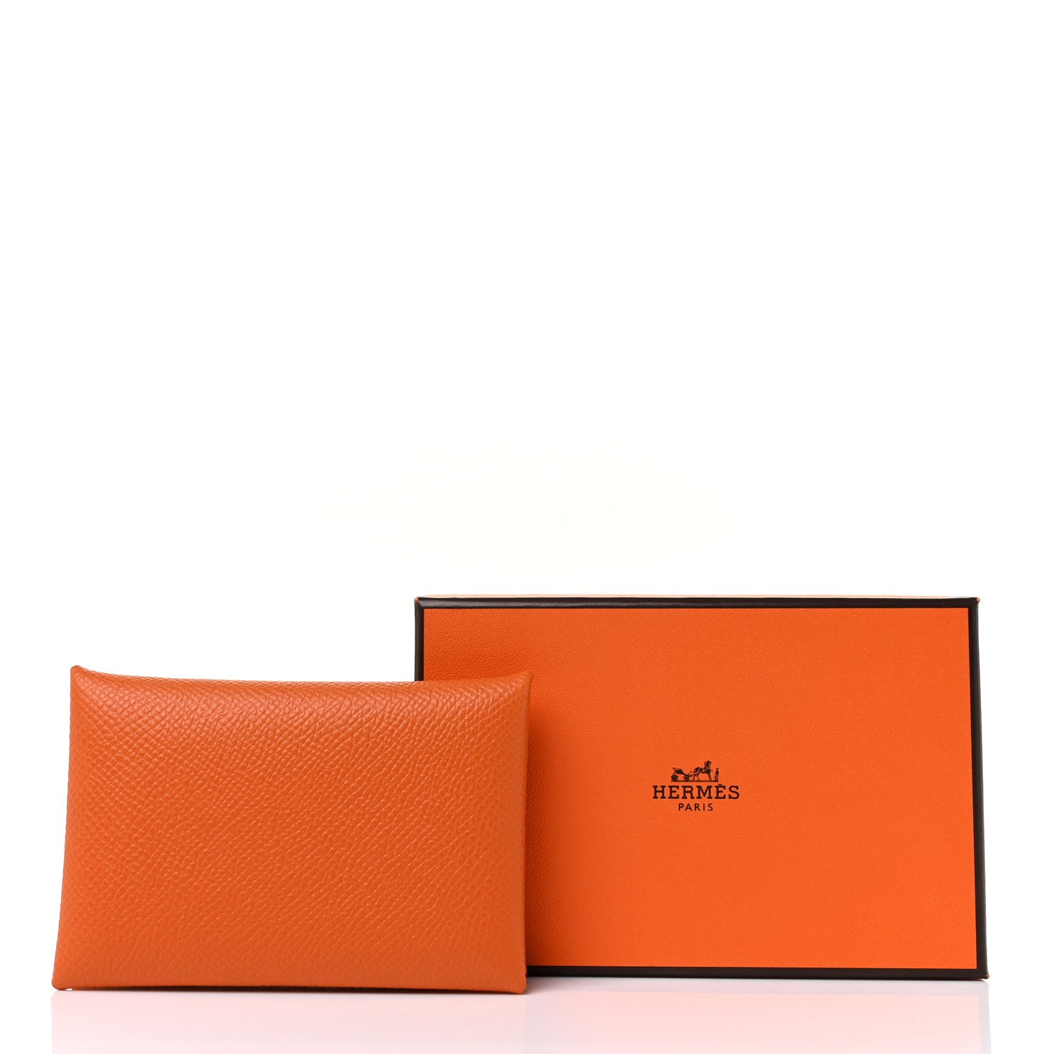 Hermes Epsom Calvi Card Case Orange 9 of 9