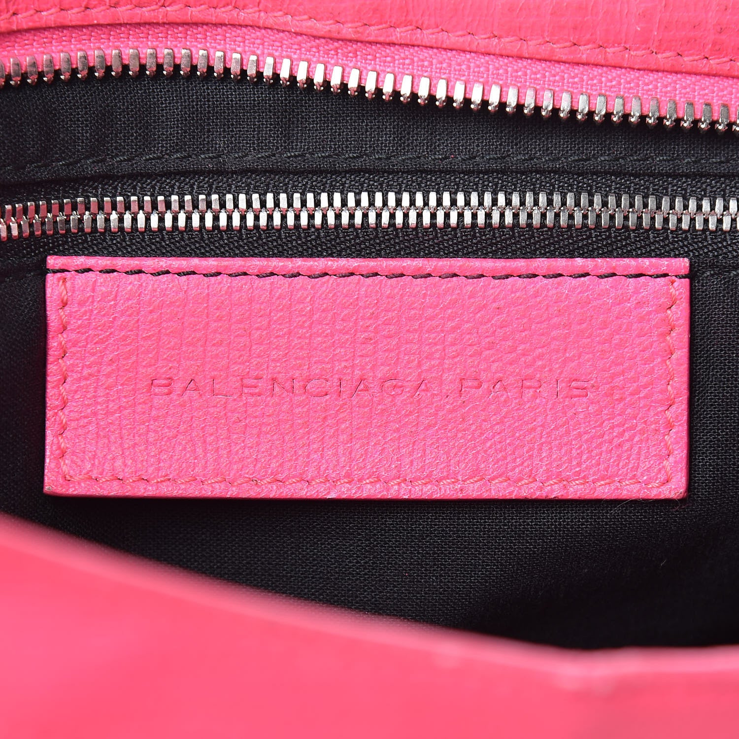 Balenciaga Calfskin Lizard Embossed Classic Silver Hardware City Rose Fluo 8 of 22
