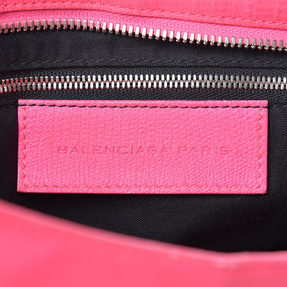 Balenciaga Calfskin Lizard Embossed Classic Silver Hardware City Rose Fluo 8 of 22