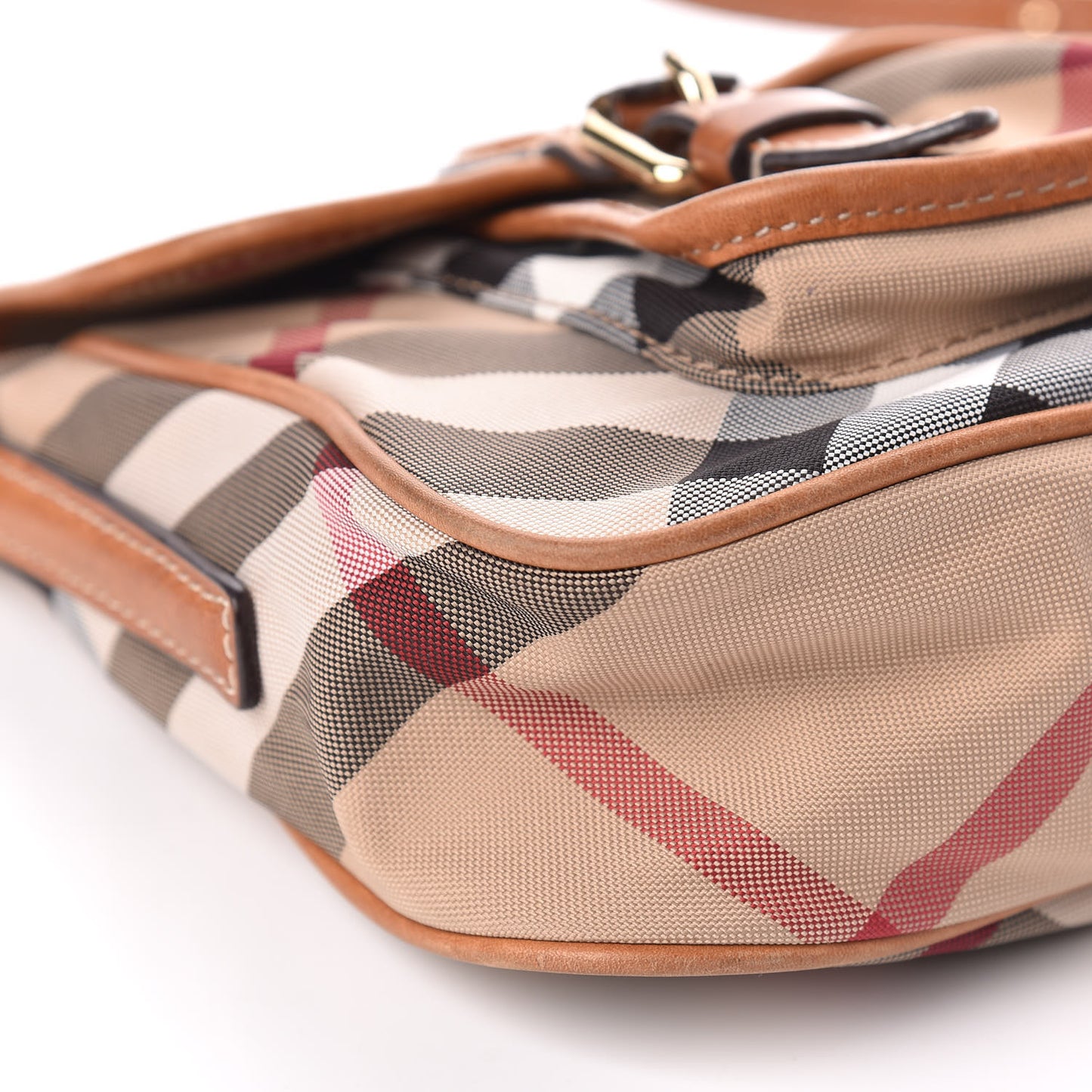 Nova Check Messenger Bag Brown