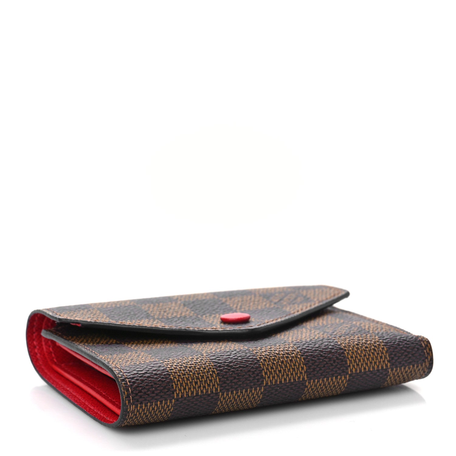 Louis Vuitton Damier Ebene Victorine Wallet Red 4 of 9