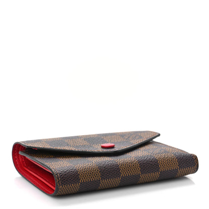 Louis Vuitton Damier Ebene Victorine Wallet Red 4 of 9