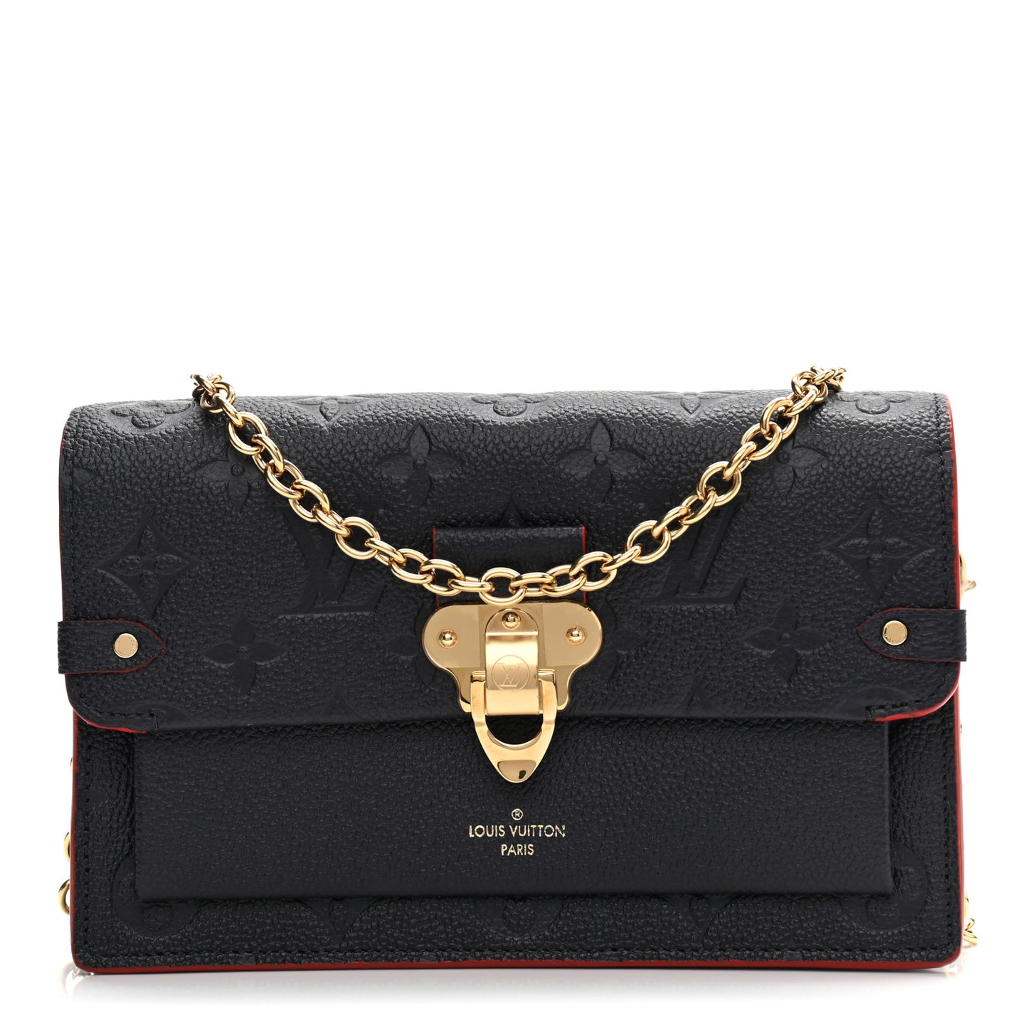 Empreinte Vavin Chain Wallet Marine Rouge