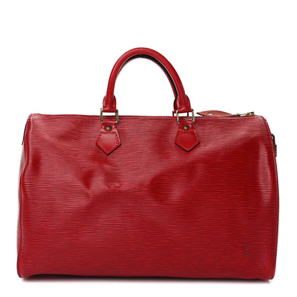 Louis Vuitton Epi Speedy 30 Castillan Red 1 of 14